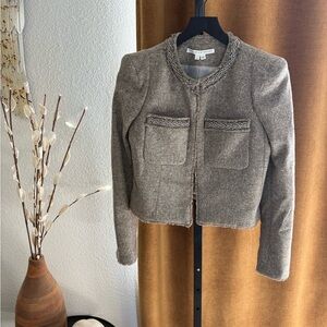 Veronica Beard Tan Tweed Blazer